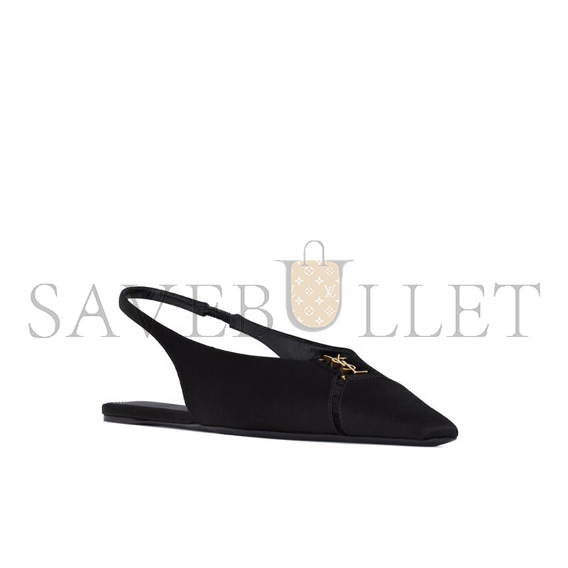 Y*L babylone slingback flats in satin crepe  8036469qnag1000